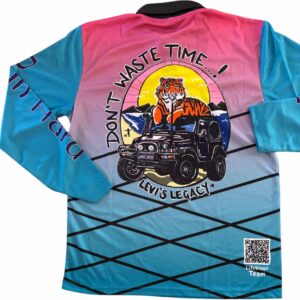 🌟 Gear Up with the Premium Activtek Long Sleeve Fishing Polo 🎣- Pink and Blue Unotiger