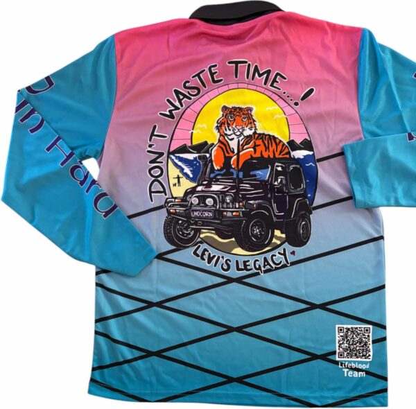 🌟 Gear Up with the Premium Activtek Long Sleeve Fishing Polo 🎣- Pink and Blue Unotiger
